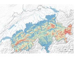 Habitat suitability for bearded vultures in the Swiss Alps (c) Sergio Vignali et al., Conservation Biology, Univ. Bern